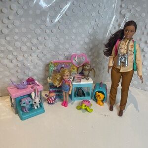 Barbie Chelsea 🐢🐯Wildlife Vet with 🦉Nat Geo conservation Barbie